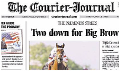 Louisville Courier Journal newspaper front page