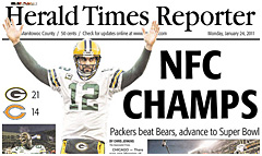 Manitowoc Herald Times Reporter newspaper front page