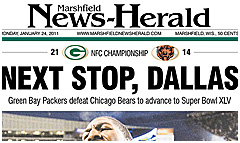 Marshfield News-Herald newspaper front page