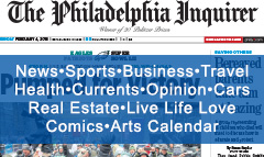 Philadelphia Inquirer newspaper front page