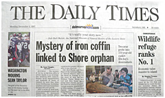 Salisbury Daily Times newspaper front page