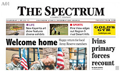 St. George Spectrum newspaper front page