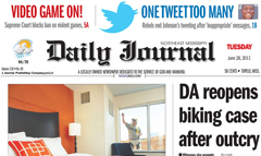 Tupelo Northeast Mississippi Daily Journal newspaper front page