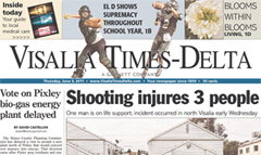Visalia Times-Delta newspaper front page