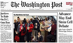The Washington Post newspaper front page